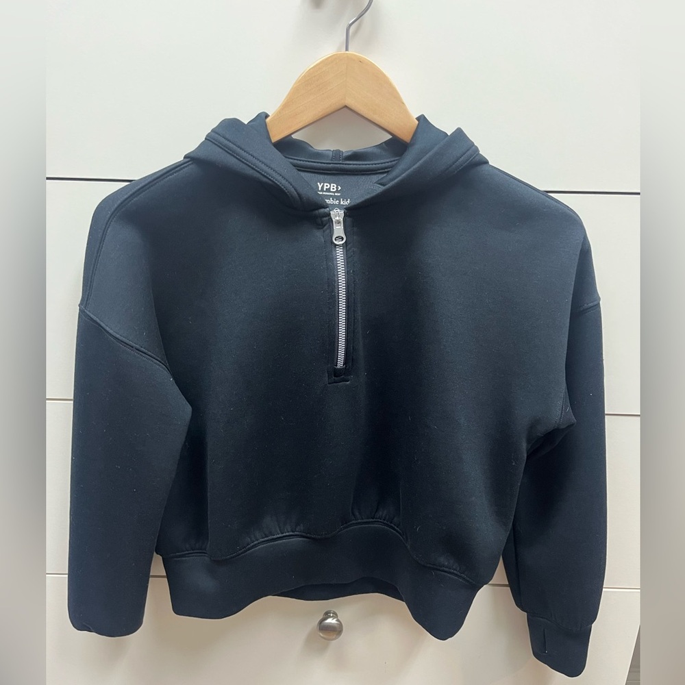 Abercrombie Kids big girls size 11/12 Black Half-Zip Hoodie